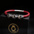 Totenkopf-Armband-Herren-Unisex-Bikerarmband-Skull-Leder-Armreif